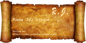 Rada Jácinta névjegykártya